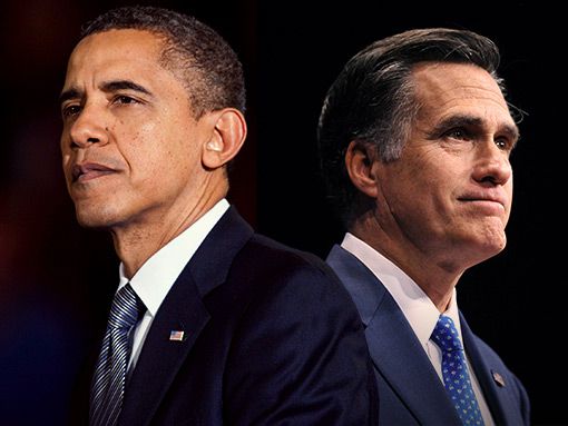 Obama and Mitt Romney